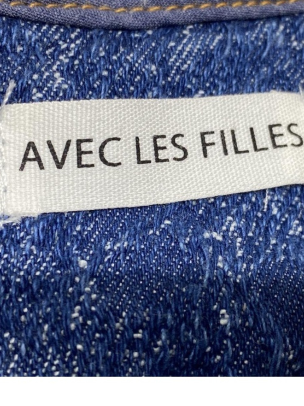 NWT Avec Les Filles Parisian Office Blue Floral Embroidered Sheath Midi Denim 12 - Picture 6 of 10